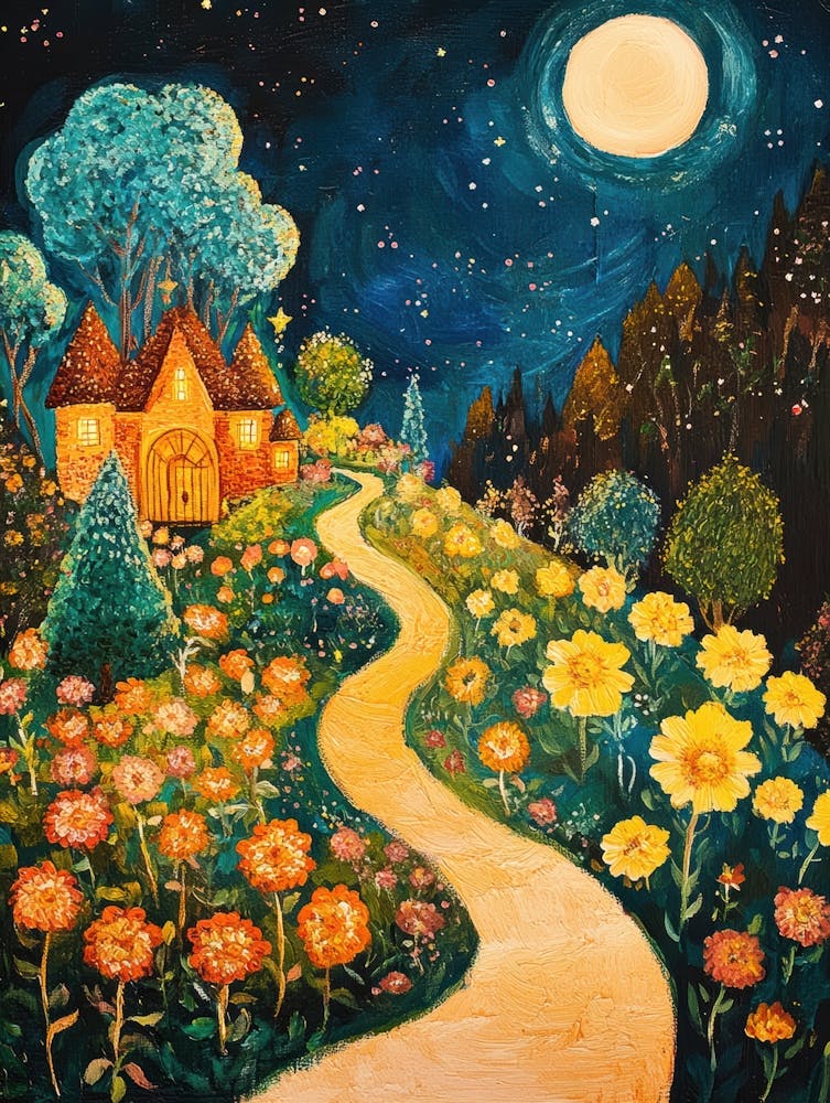 Fairy Garden At Night