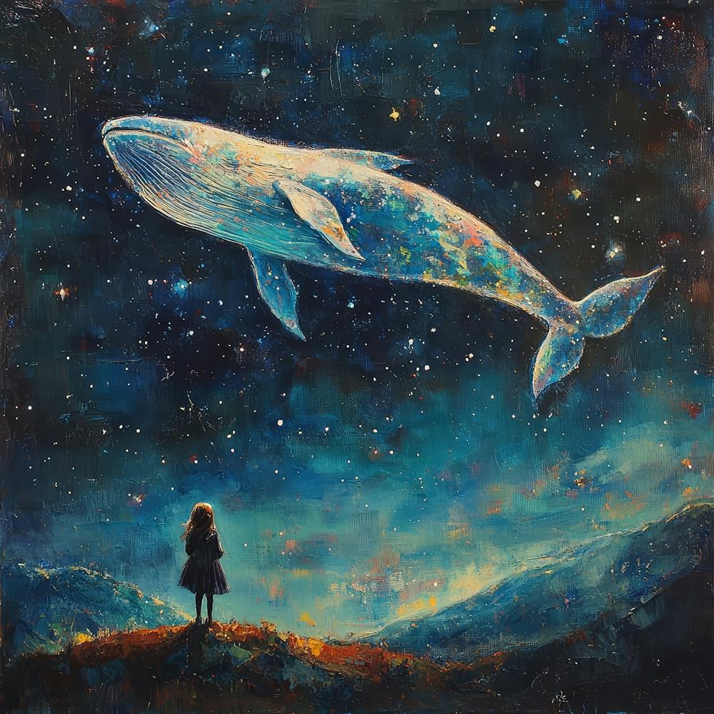 Whale In The Starry Night Sky 10