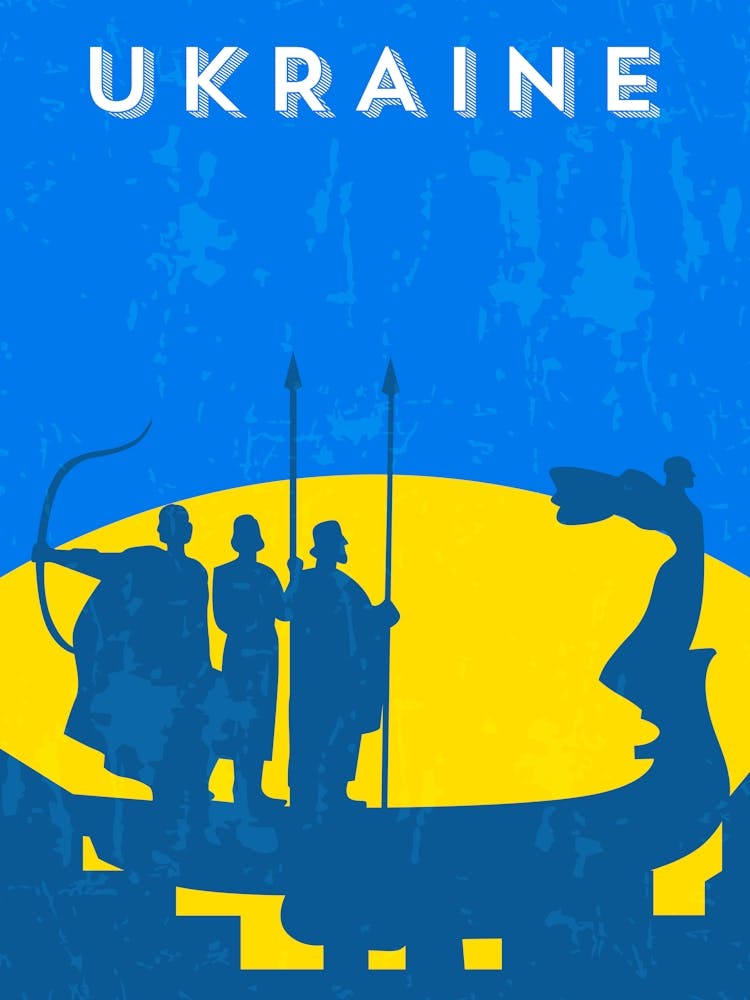 Ukraine, Kiev (Україна, Київ) — Retro travel minimalist poster 1