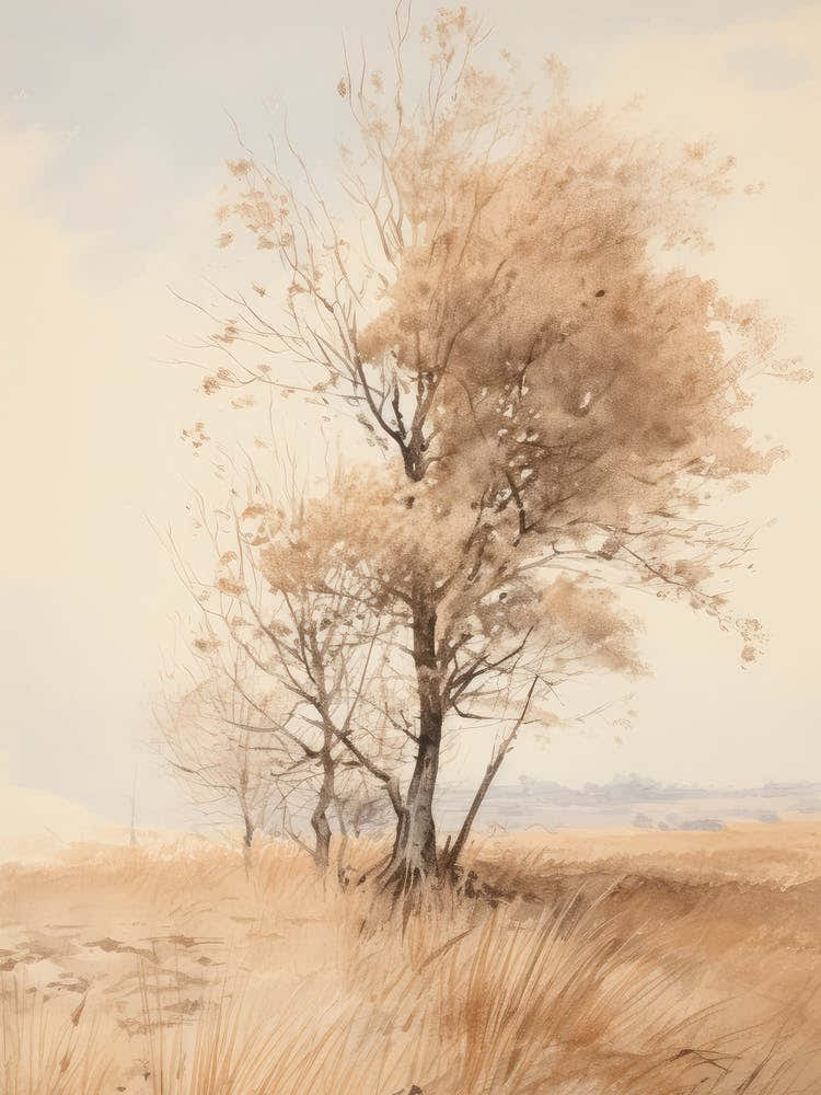 Autumn Farmhouse Tree Paitning