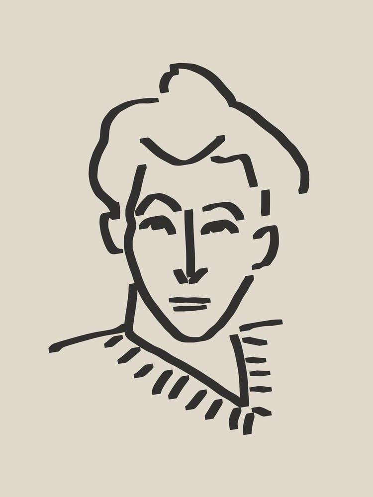 Line Art Candid Portrait 2