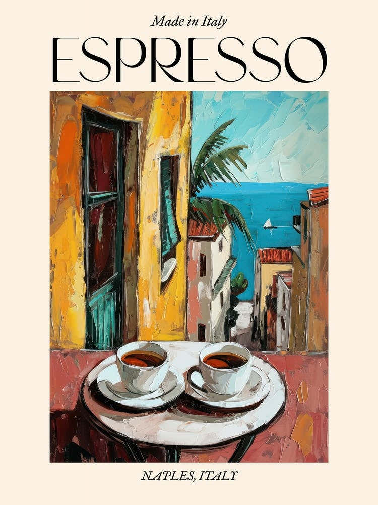 Naples Espresso Made In Italy 2 Poster