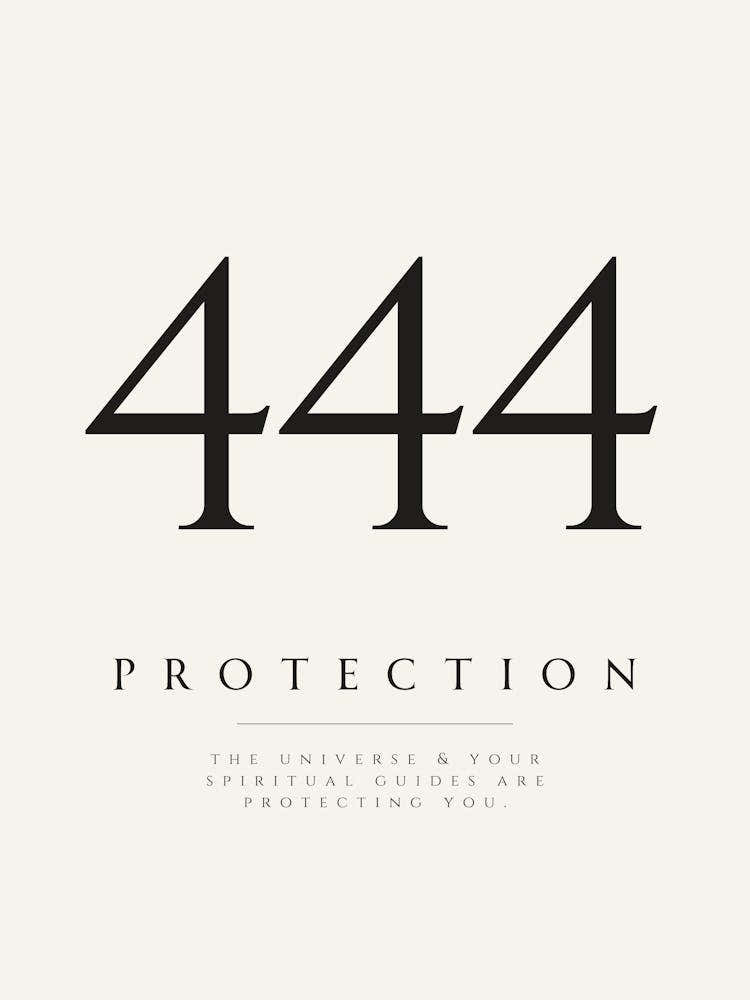 444 Angel Number Print