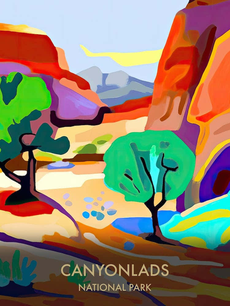 Canyonlands National Park Travel Poster Matisse Style 3