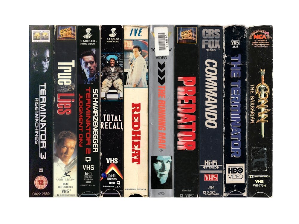 Classic VHS Movie Poster - Arnold Schwarzenegger Films