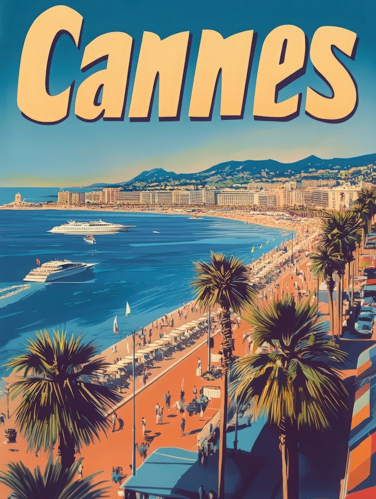 Aihrgdesign A Vintage Travel Poster Of Cannes 5