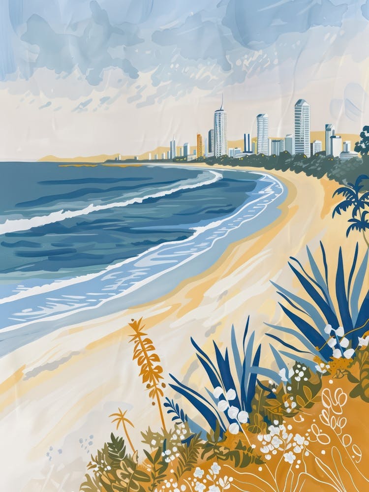 Travel Poster Happy Places Gold Coast 1