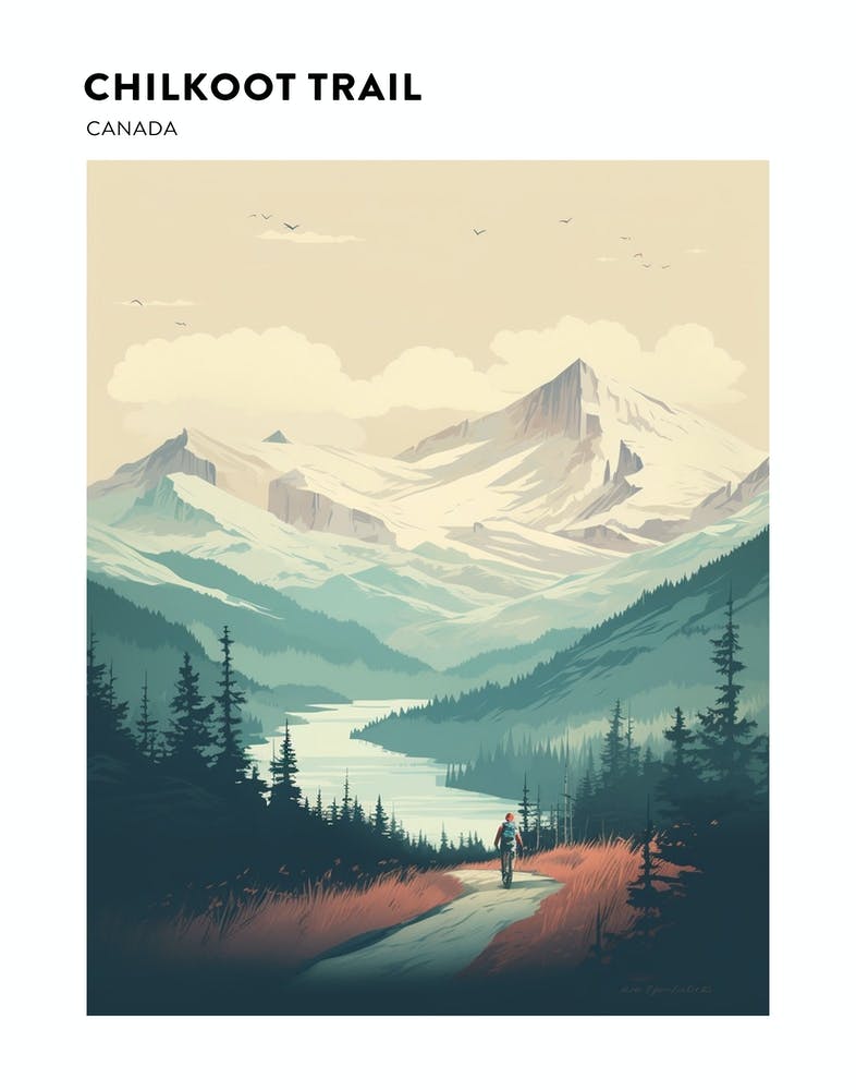 Chilkoot Trail Canada 2 Hiking Trail Landscape Poster