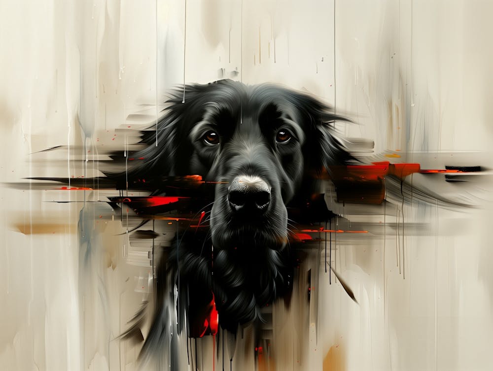 Black Flat Coated Retriever