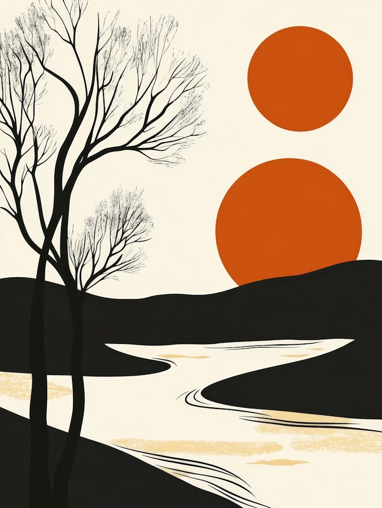 Sunset Over The River 13