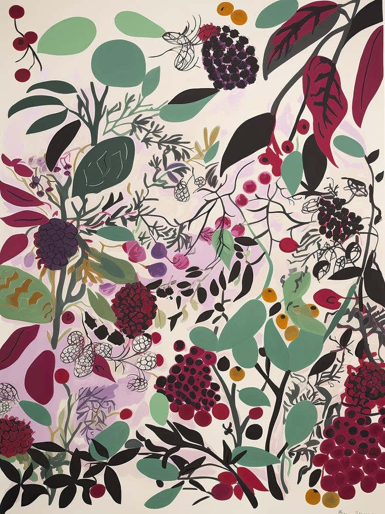 Boysenberry Fruit Drawing 2