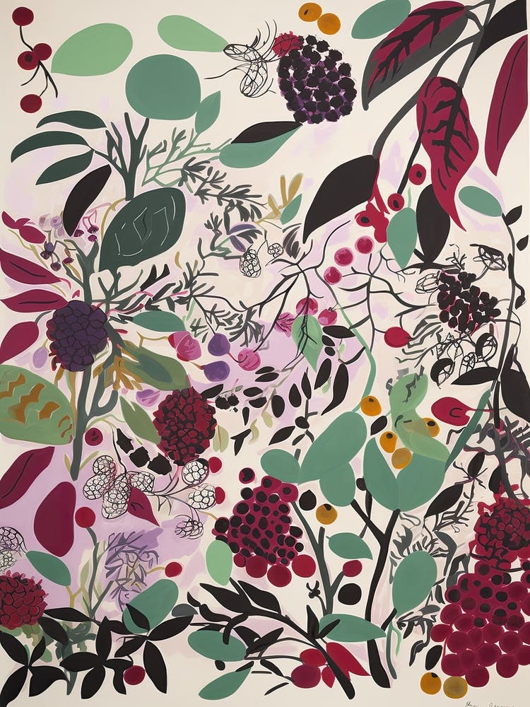 Boysenberry Fruit Drawing 2