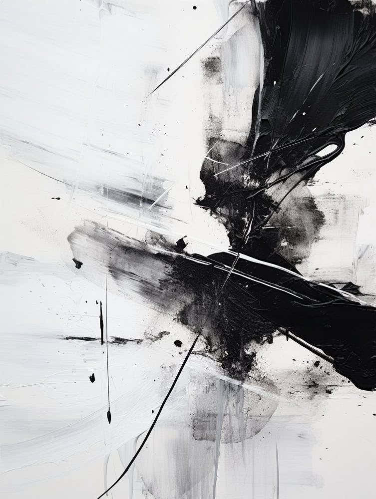 Timeless Reverie Abstract Black And White 10