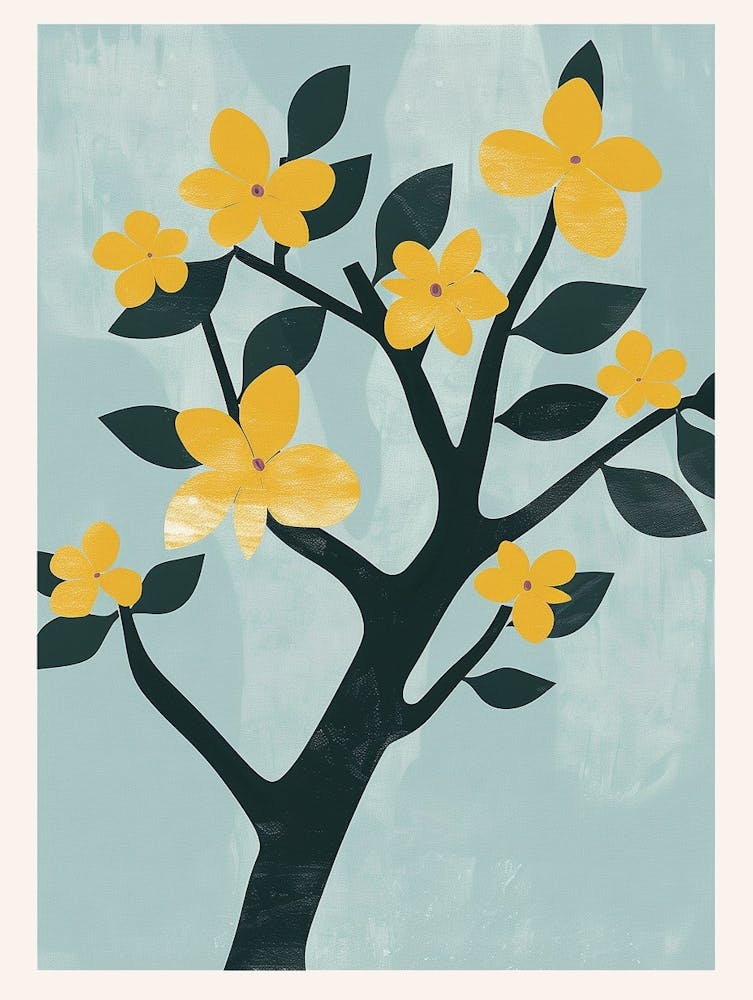 Paulownia Tree Illustration Flat 3