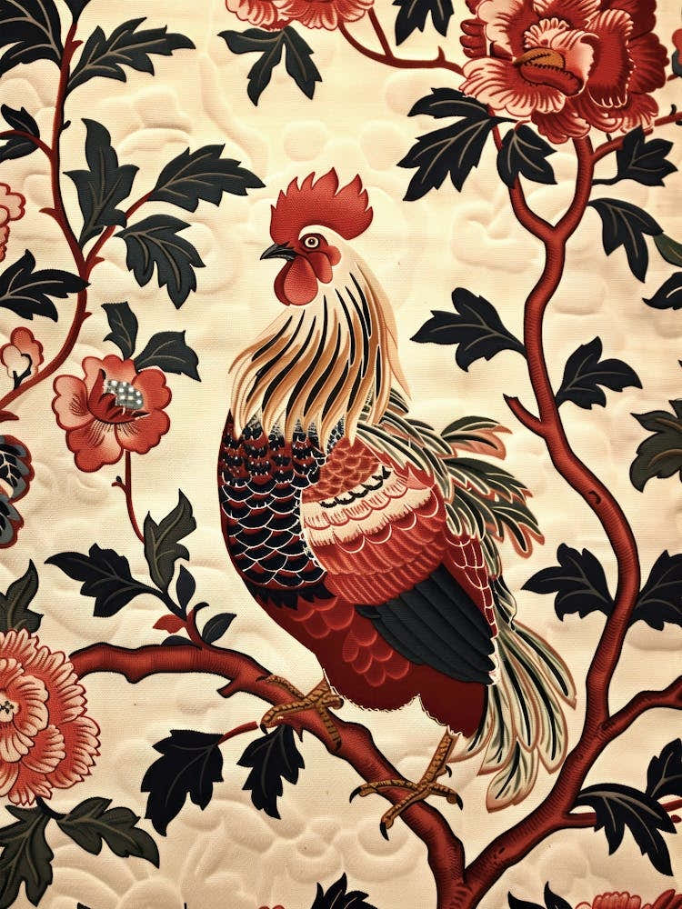 Chinese Lunar Year Of The Rooster 2 Full William Morris Style