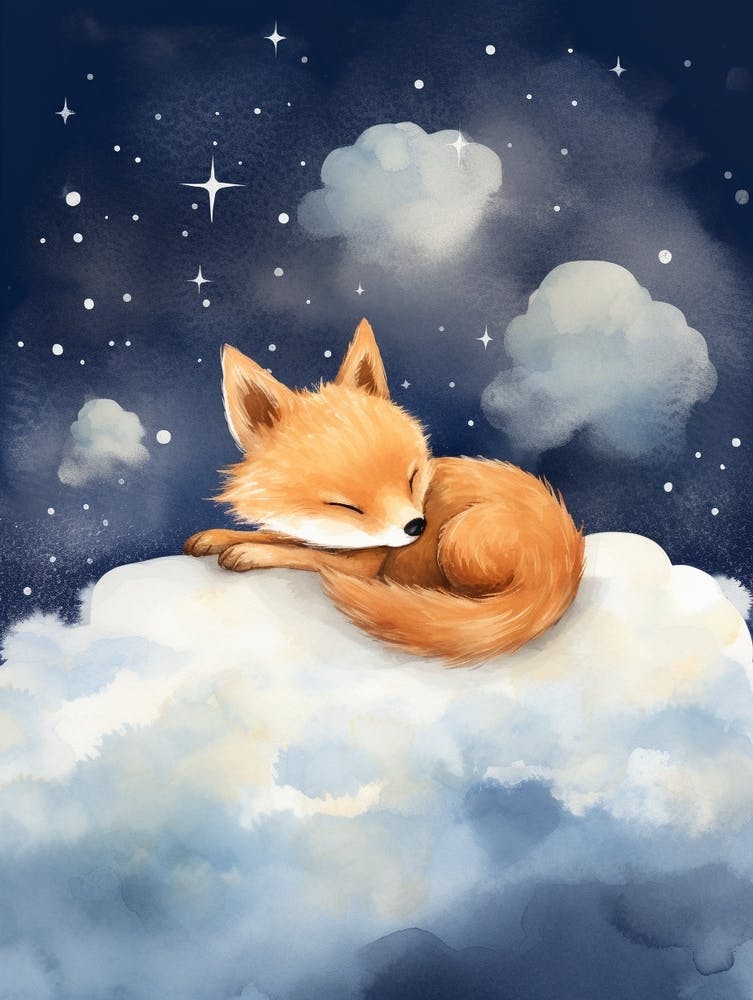 Baby Fox 4 Sleeping In The Clouds
