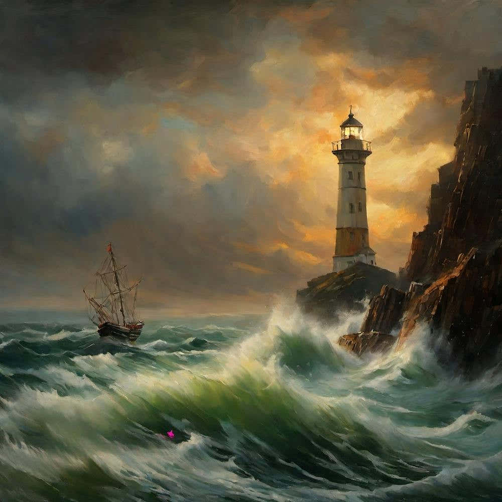 Lighthouse In The Storm