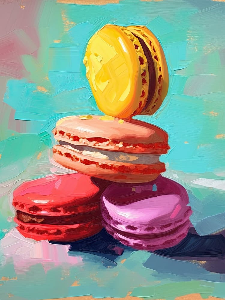 Macaroons Oil Painting 1