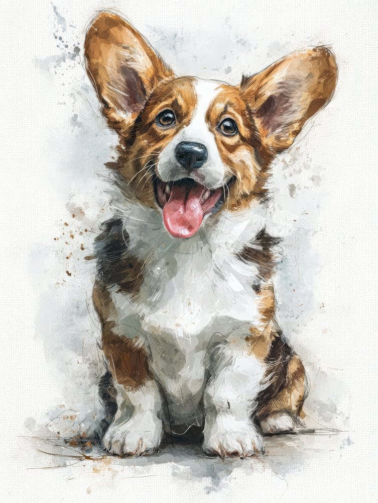 Aihrgdesign Isolated Watercolor Painting Of Dog Portraits Cor A9b1fb27 90d8 4211 A756 F9142eae75fe 3