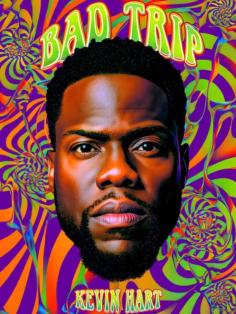 Wild & Trippy: BAD TRIP Movie Poster - Kevin Hart Psychedelic