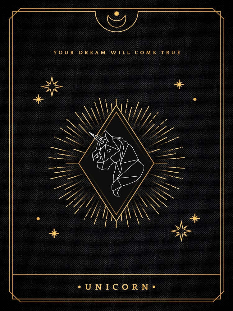 Unicorns — 🃏 Tarot Card deck, Tarot geometric