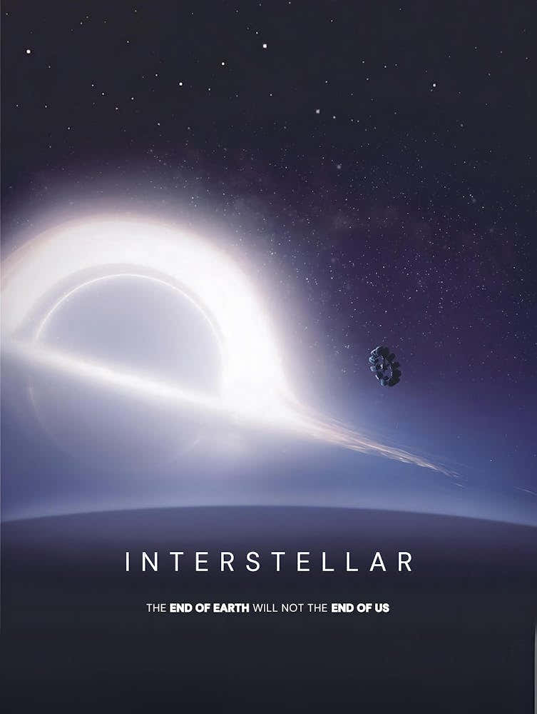 Interstellar - Black Hole Scene - Interstellar black hole poster - Christopher Nolan space movie"