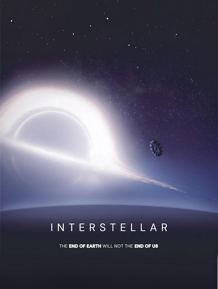 Interstellar - Black Hole Scene - Interstellar black hole poster - Christopher Nolan space movie"