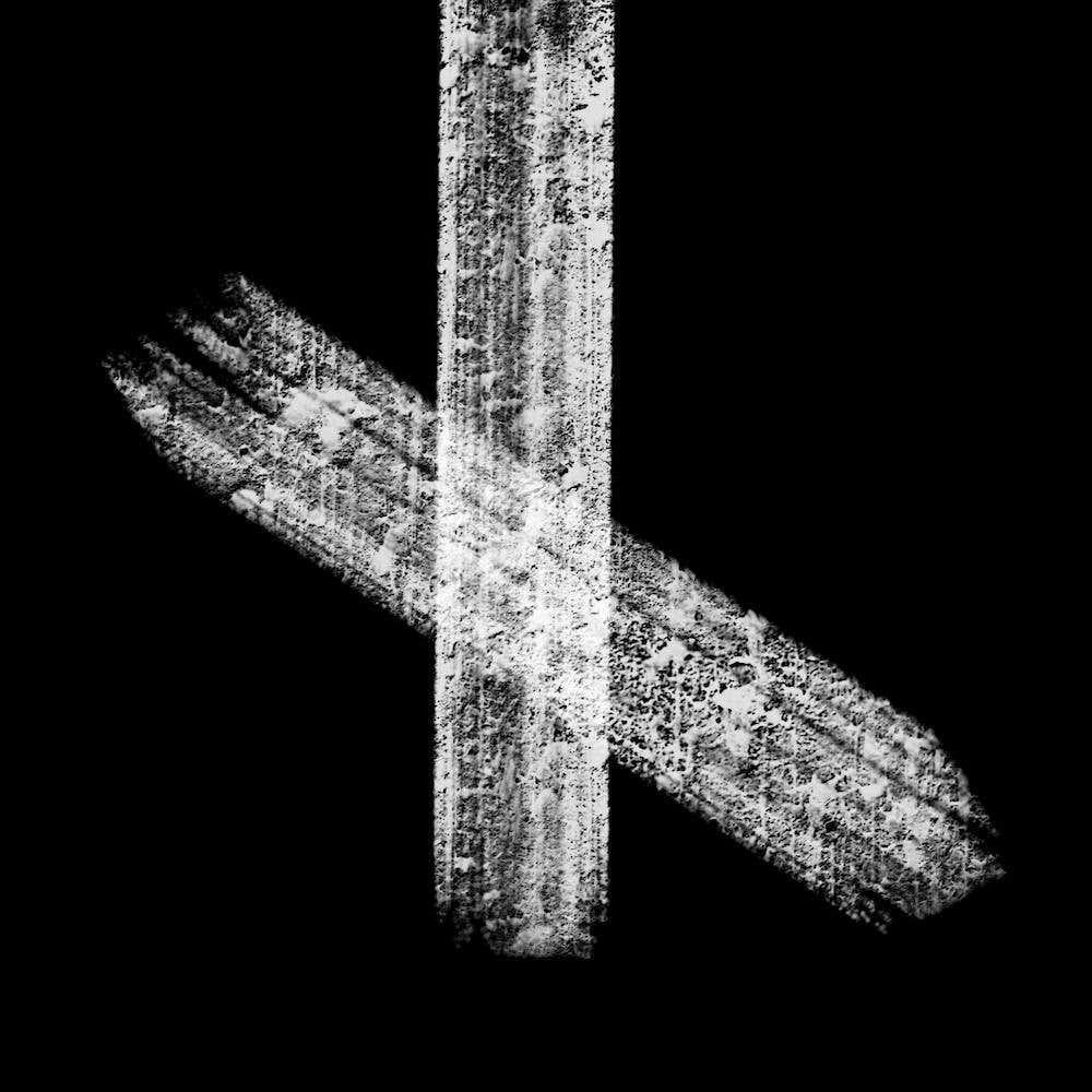 Minimal Black and White Abstract Painting vol. 9