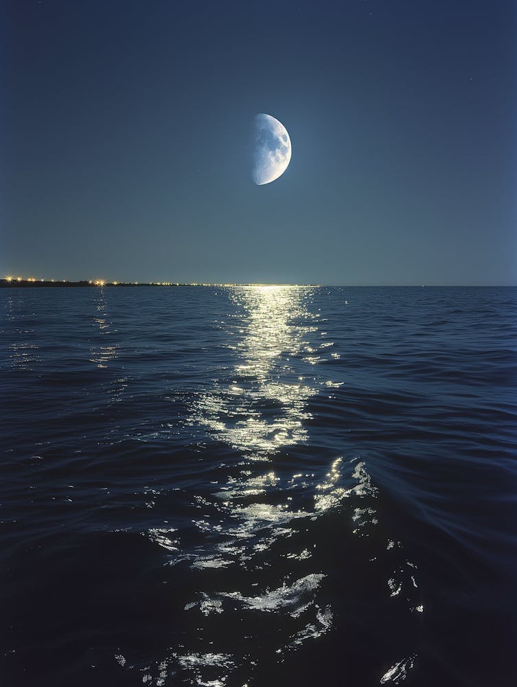Moon Over The Ocean