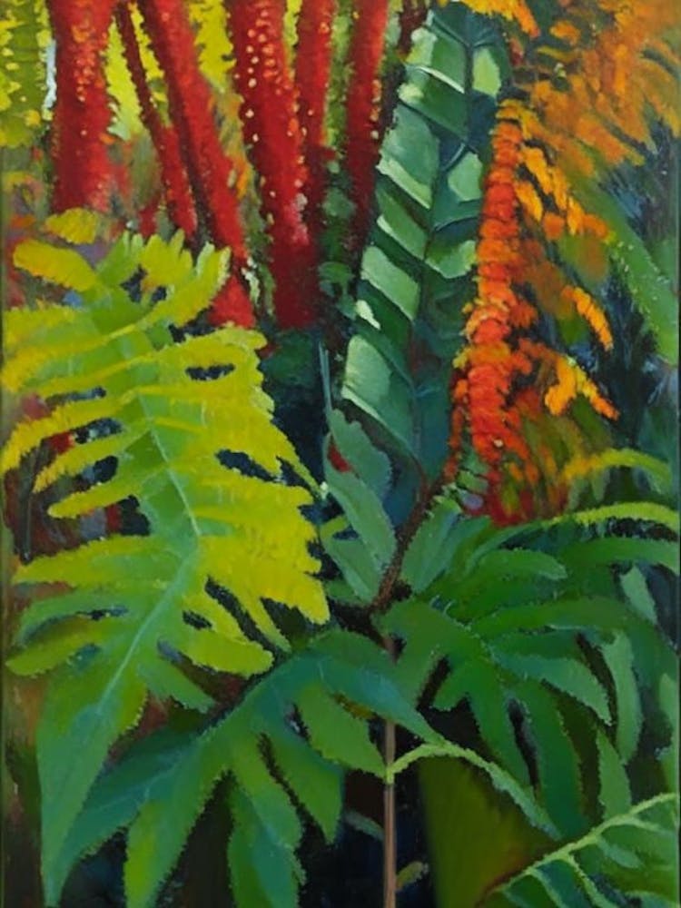 Cinnamon Fern 2 Cézanne Style
