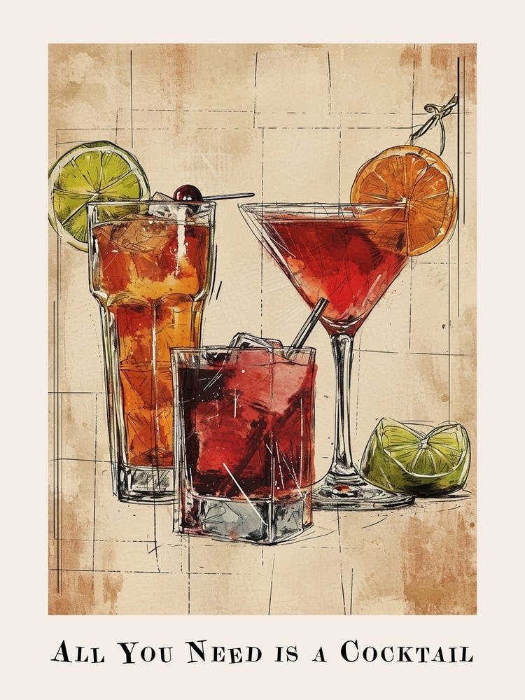 All You Need Is A Cocktail Poster 3