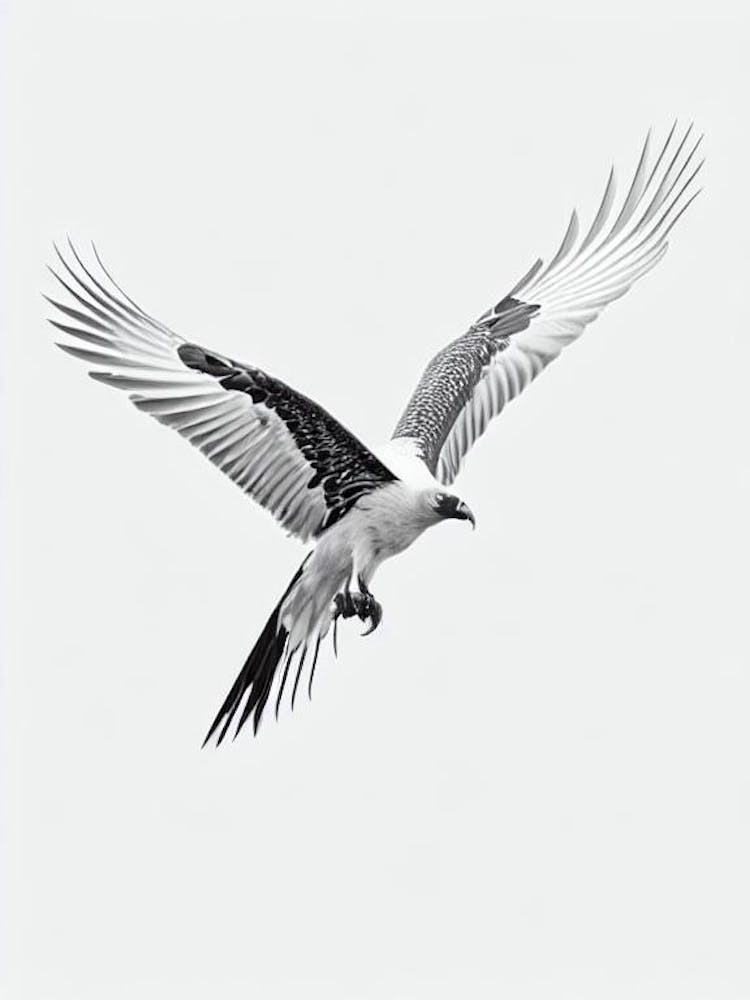 Vulture B&W Pencil Drawing 2 Bird