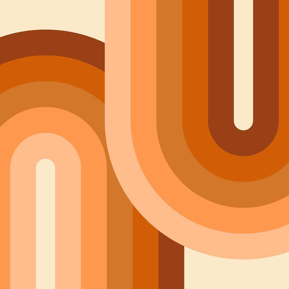 Midcentury Modern Geometric Arch Rainbow 14 In Rustic Earthy Terracotta 02 1