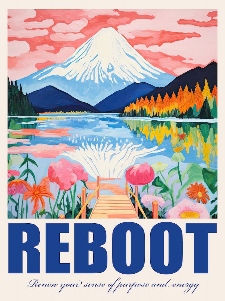 Reboot   Renew Your Sense Of Purpose And Energy Illustration Quote Poster