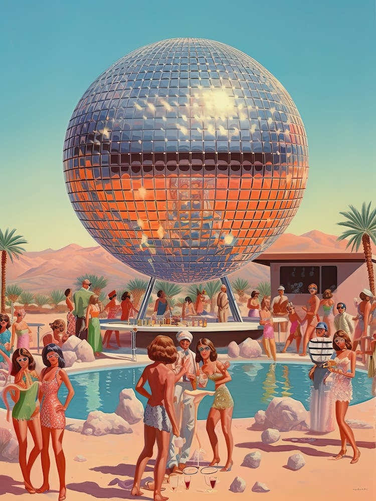 Giant Disco Ball Party In The Desert 0