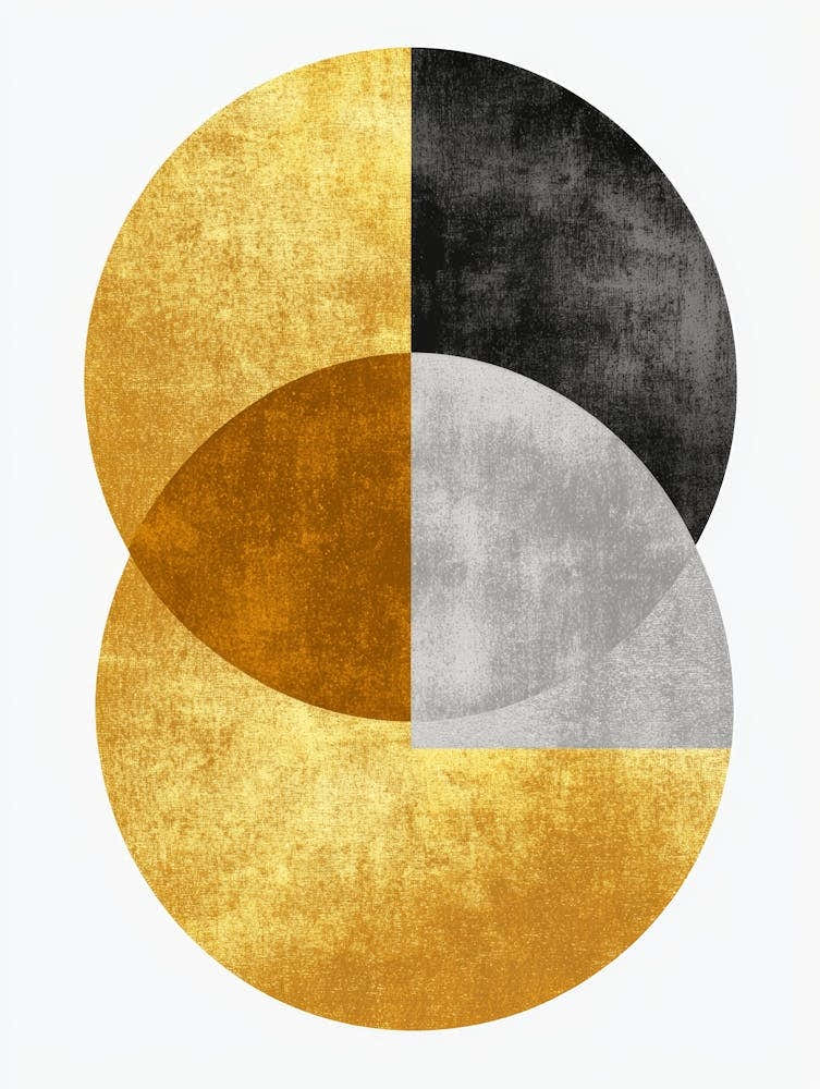 Golden Circles Canvas Print