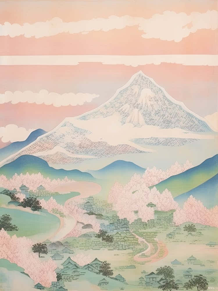 Mount Norikura In Nagano, Japanese Landscape 1