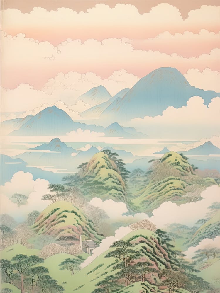Mount Kuju In Oita, Japanese Landscape 2