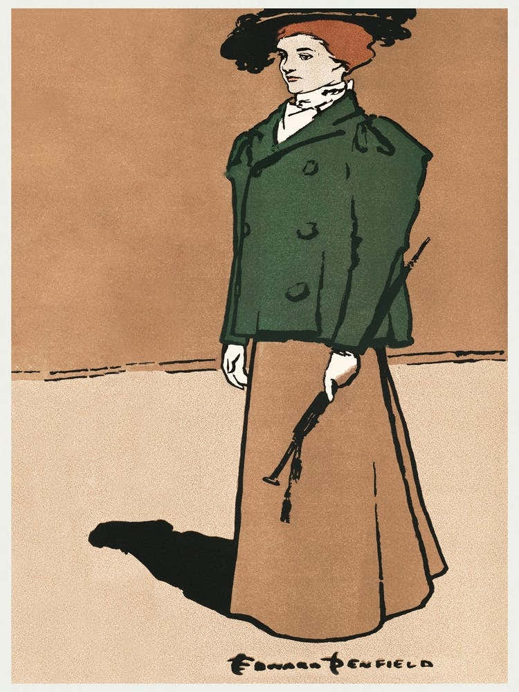 Female Equestrian Holding A Whip (1897), Edward Penfield