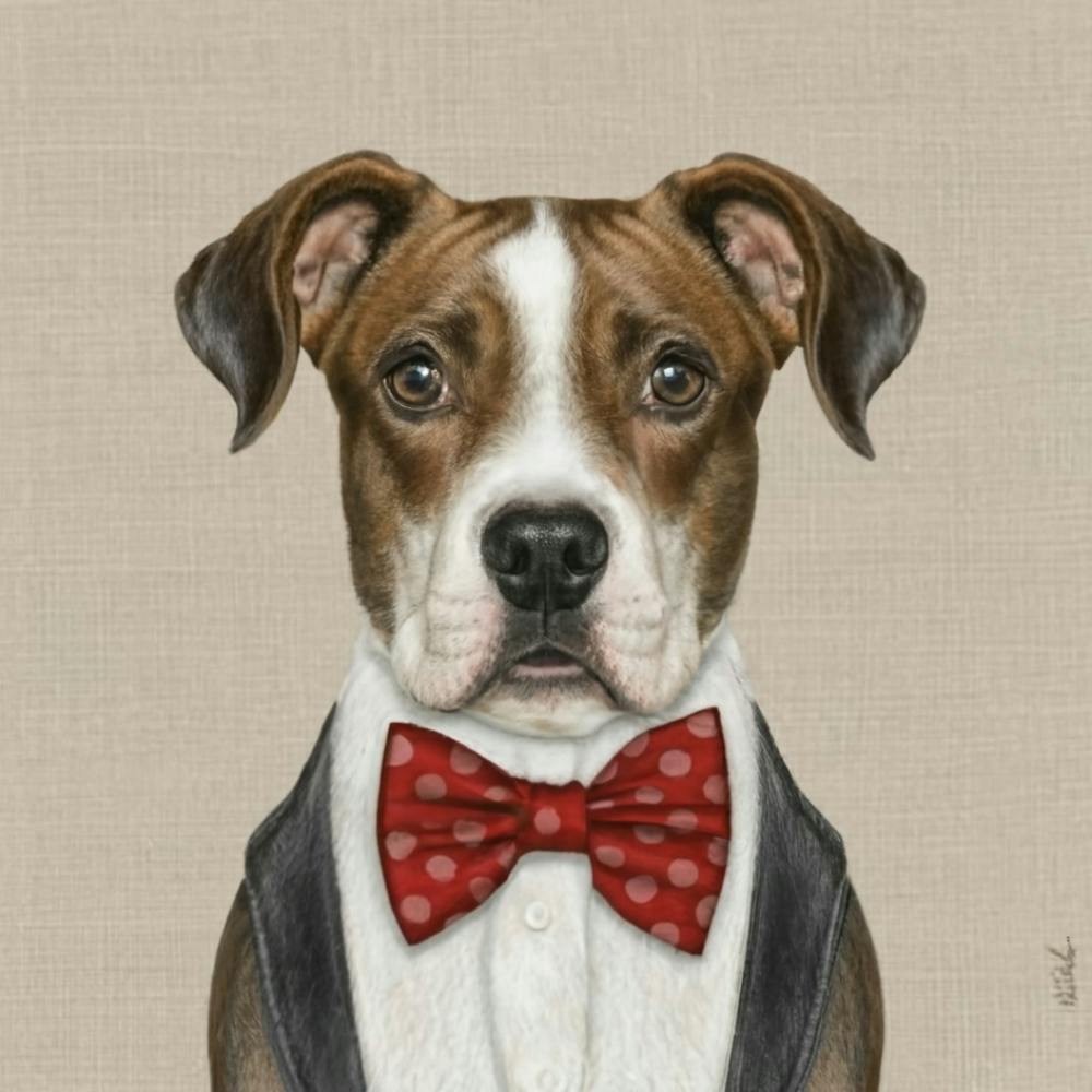 Dapper Dogs In Bowties Print Art And Wall Art