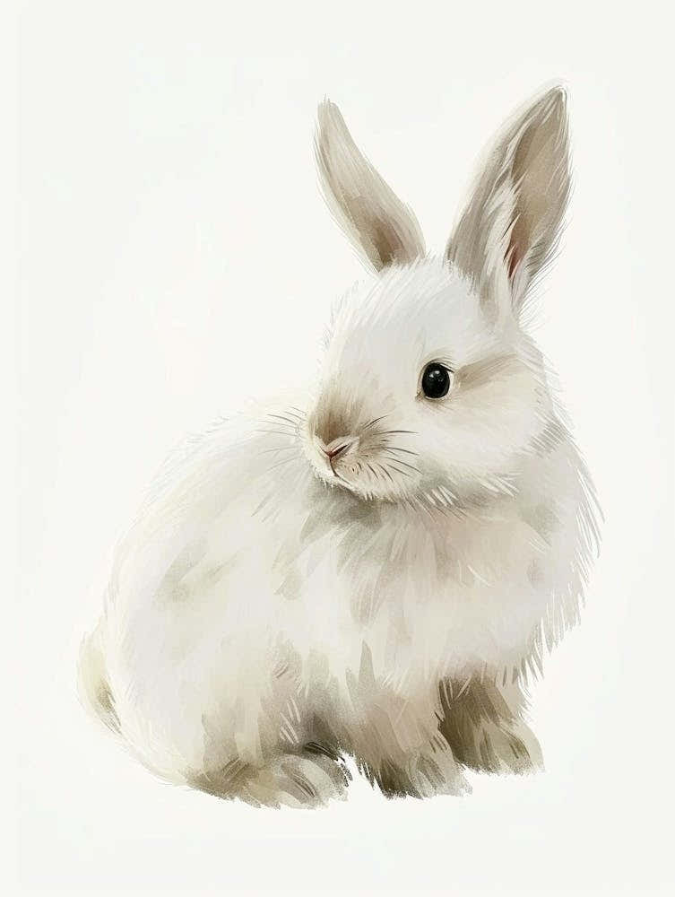 Silver Marten Rabbit Kids Illustration 3