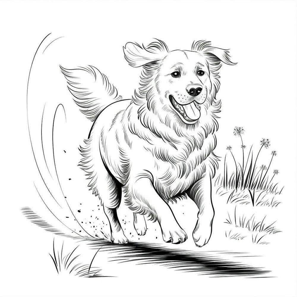 Golden Retriever Running