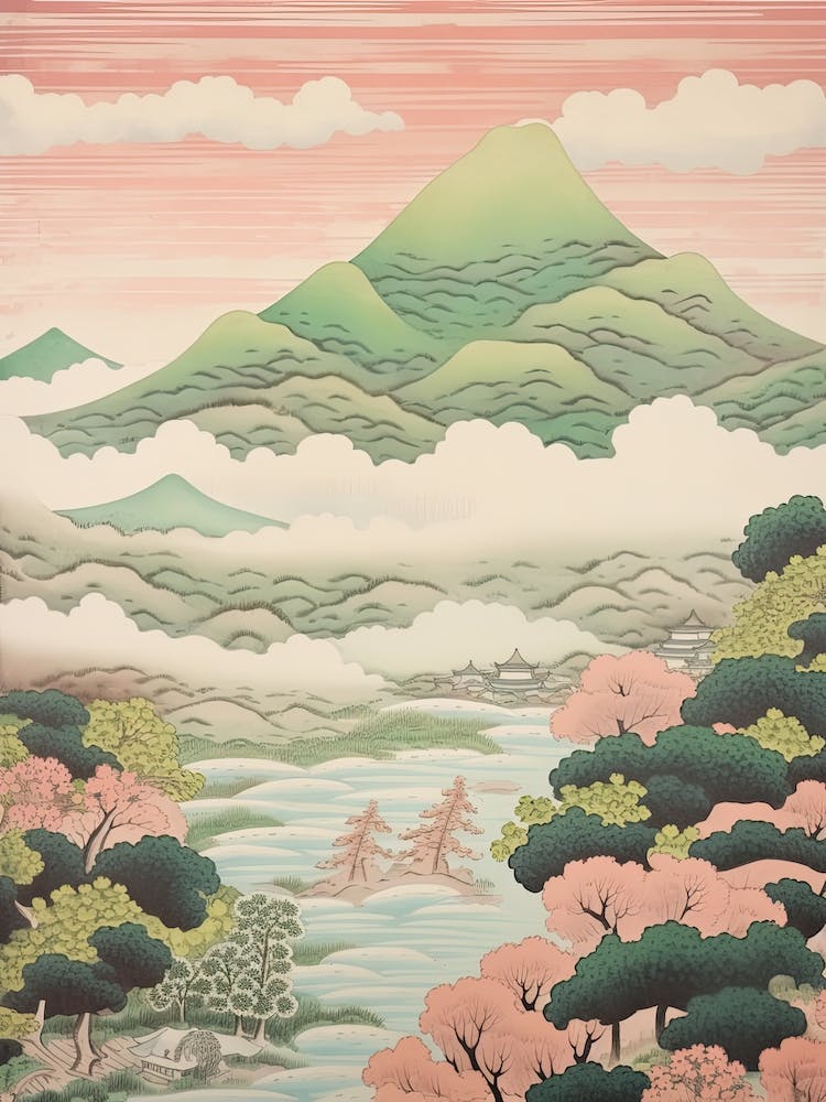 Mount Kuju In Oita, Japanese Landscape 1