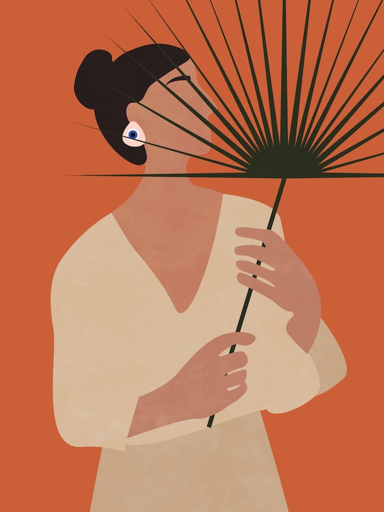 Woman Holding A Palm