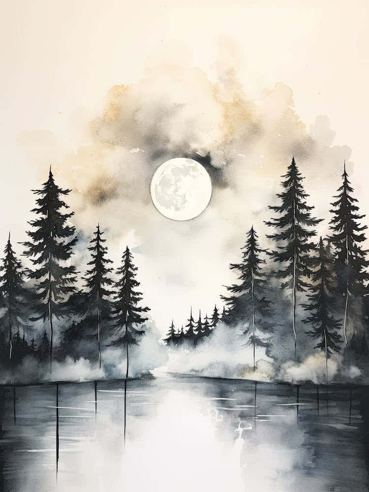 Watercolour Painting Of Black Forest   Germany 0