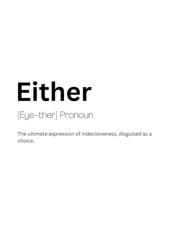 Either Definition Meaning