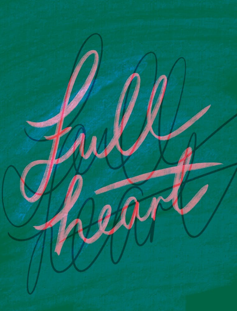 Full Heart - Forest and Pink