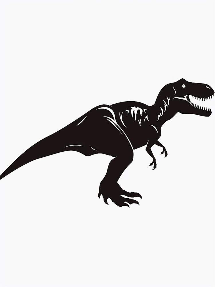 Black T Rex Dinosaur Silhouette 3