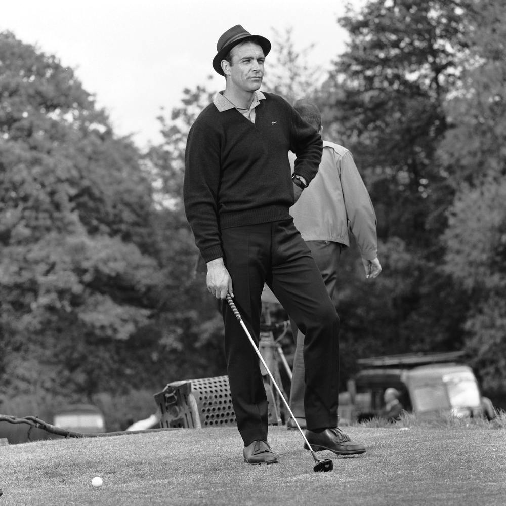 Sean Connery During Filming Of The Golf Scene For "Goldfinger"