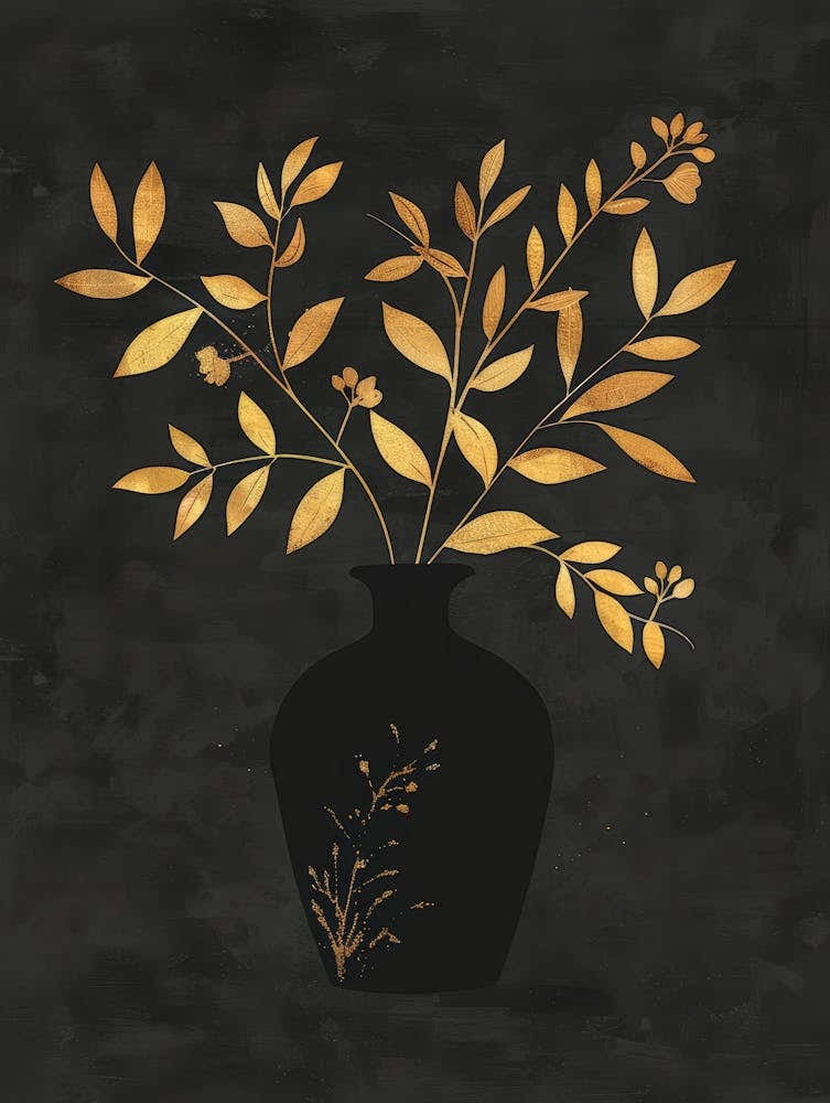 Gold Vase Canvas Print